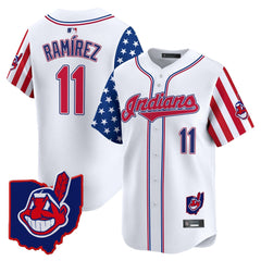 Cleveland Indians 2025 Independence Day Vapor Premier Limited Jersey - All Stitched