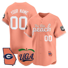 UGA The Big Peach Vapor Baseball Custom Jersey - All stitched