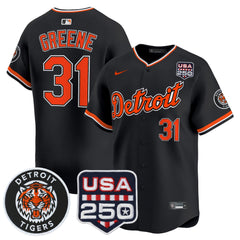 DET 2026 Alternate Vapor Premier Limited Jersey - 250America Patch - All Stitched