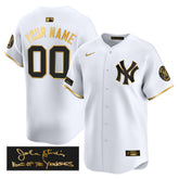 NYY John Sterling "The Voice of the Yankees" Tribute Patch Vapor Premier Limited Custom Jersey - Stitched