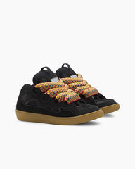 Curb Sneakers with Oversized Multicolor Laces
