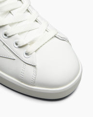 Women's Office Casual White Star Leather Sneakers