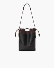 (Pre-sale) Genuine Leather Tote Knot Drawstring Chain
