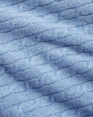 Cable-Knit Cotton Throw Blanket
