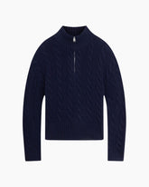 Women's Cable knit Half Zip Sweater