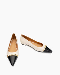 (Clean Up - US 7) Colorblock Patchwork Flat Loafers