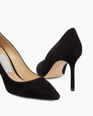 (Clean Up - US 8) Sophisticated Suede Pointed Slim High Heel Pumps