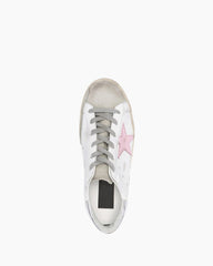 Leather Lace Up Trainers Star Detail