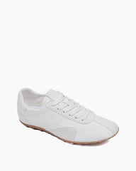 (Clean Up - US 6 / 8) Retro Suede Nappa Leather Textured Sole Sneakers