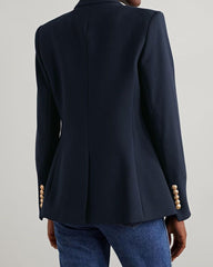 (Clean Up - XL ) Double-breasted Grain De Poudre Blazer