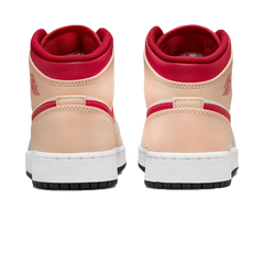 Air Jordan 1 Mid 'Light Curry Cardinal Red'