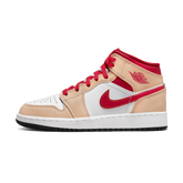 Air Jordan 1 Mid 'Light Curry Cardinal Red'