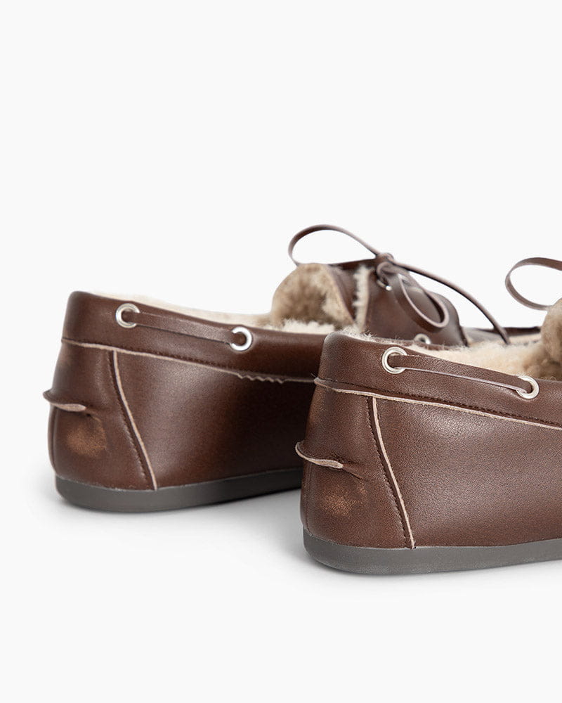 British Vintage Lace-Up Leather Oxfords