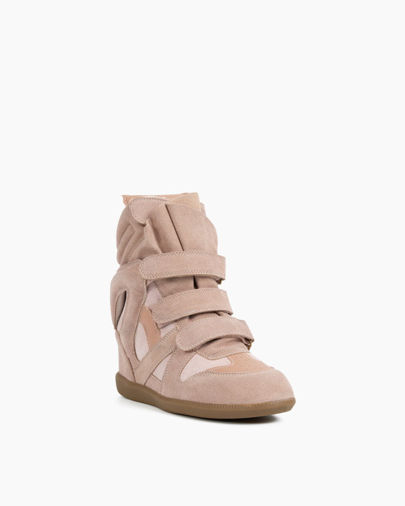 Bekett Suede and Leather High-Top Trainer