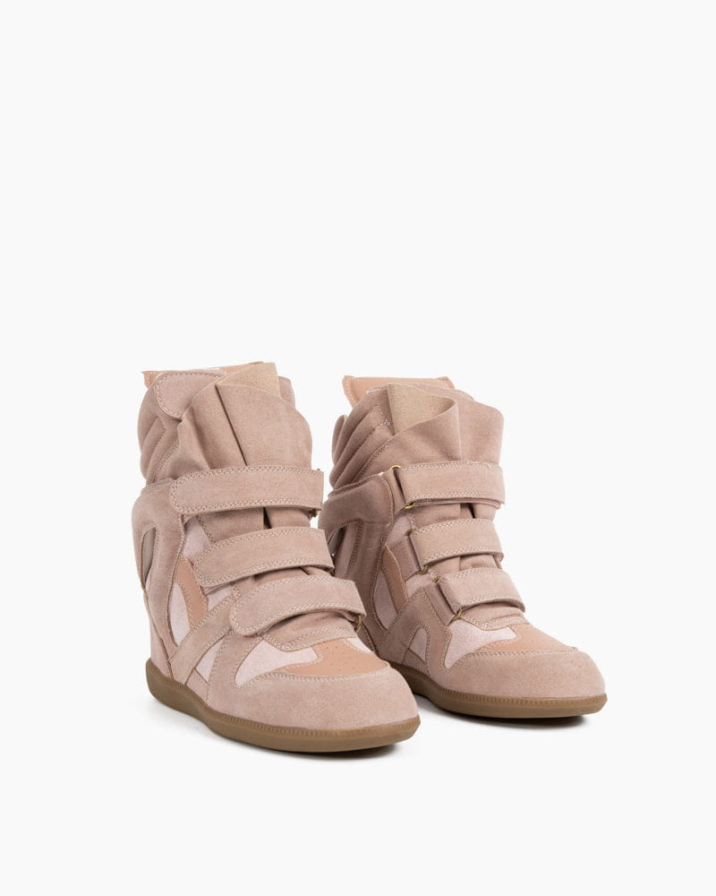 Bekett Suede and Leather High-Top Trainer