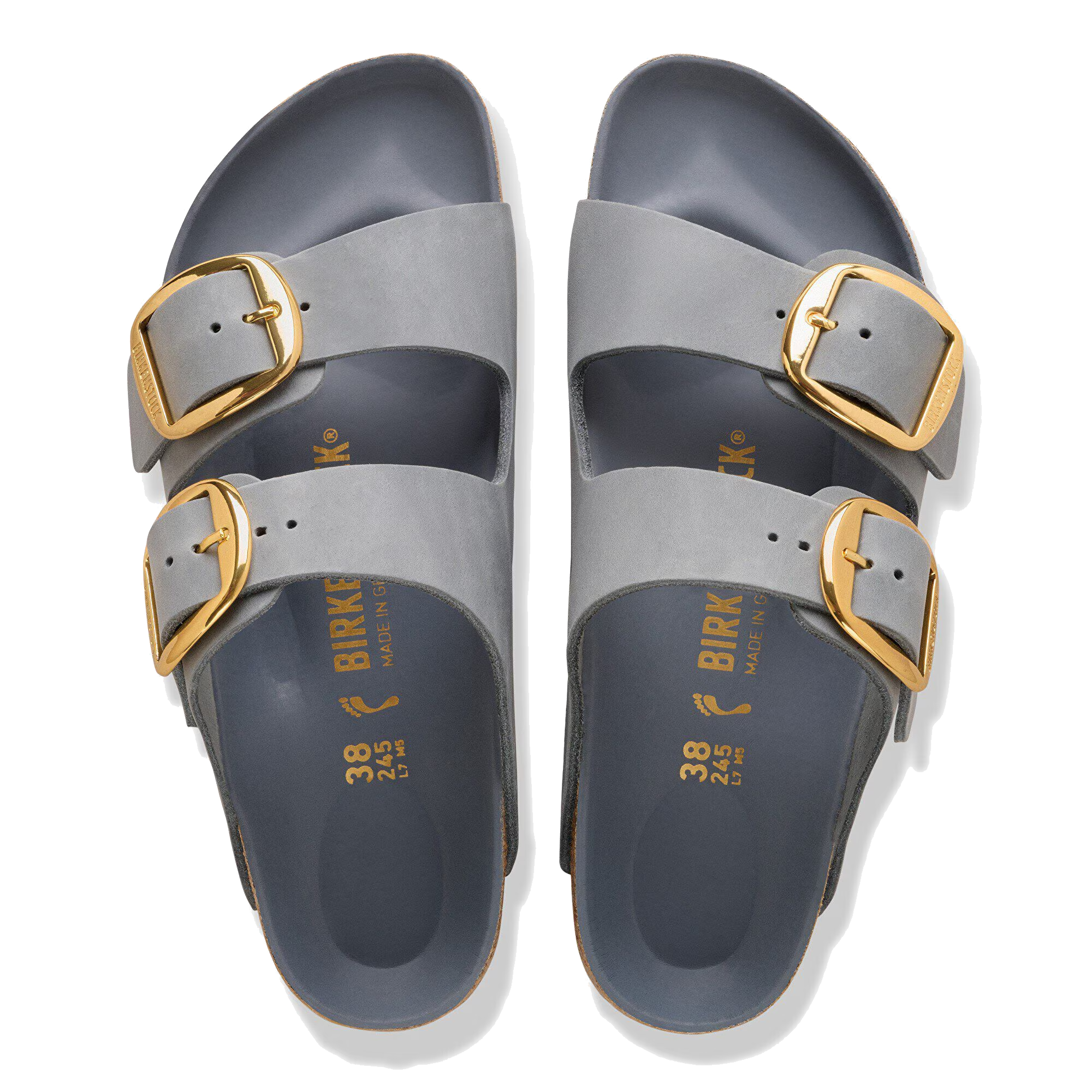 Arizona Big Buckle Basalt Grey Leather (Women)