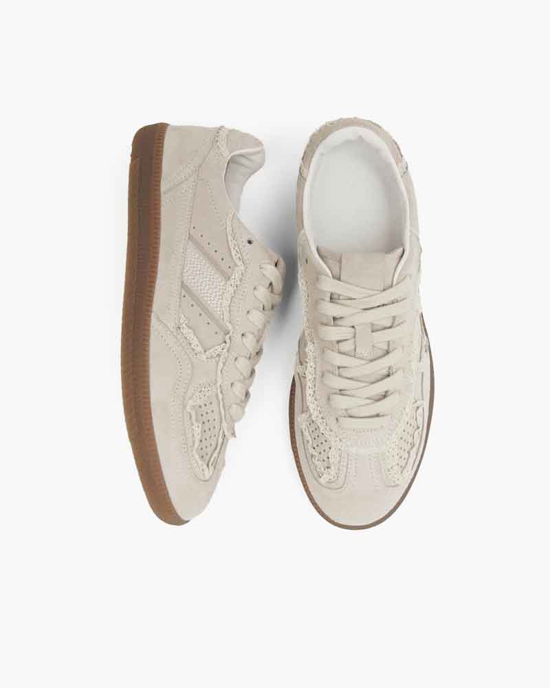 Women's Citywalk Crochet Cream Leather Sneakers