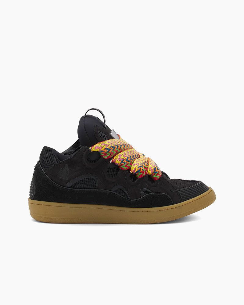 Curb Sneakers with Oversized Multicolor Laces