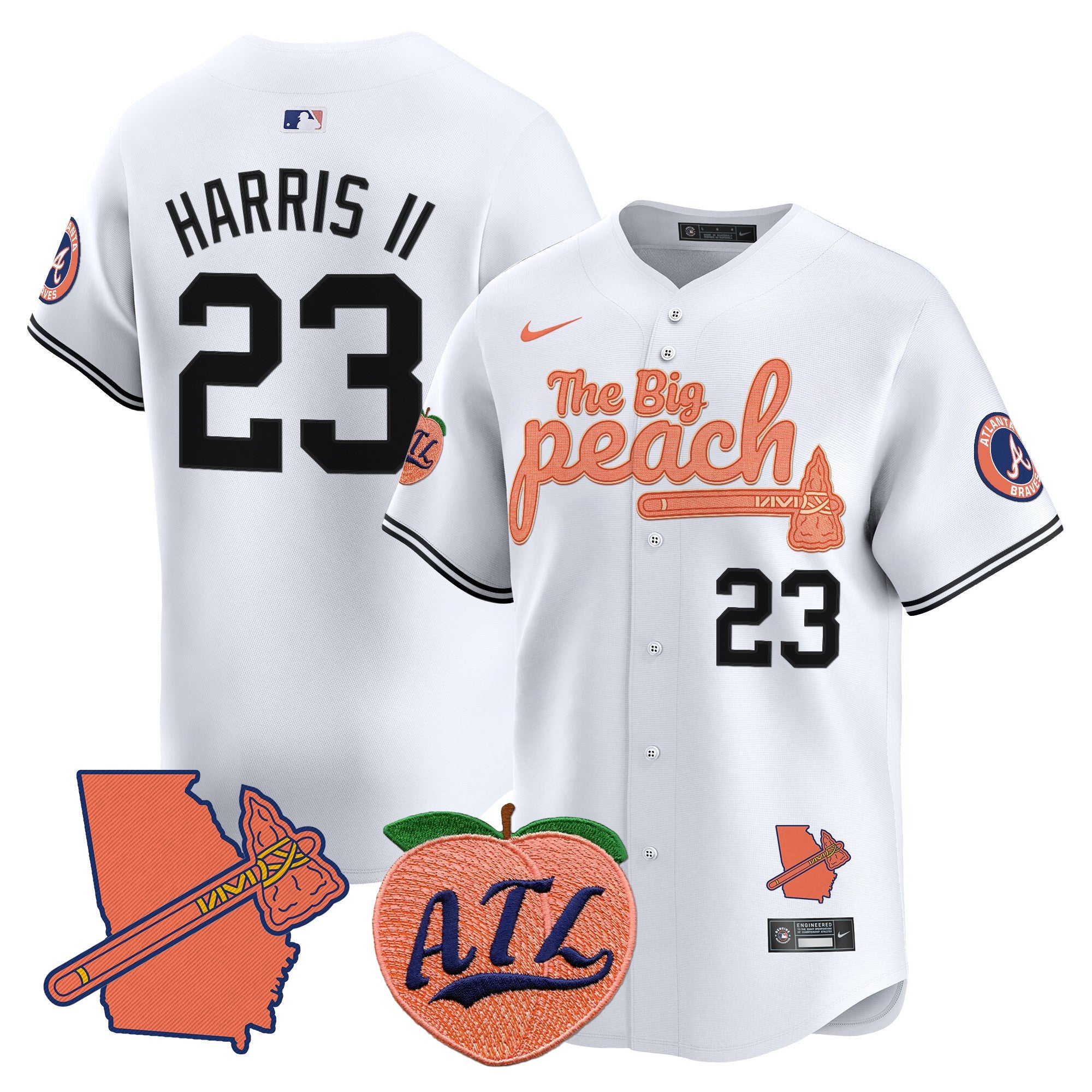 ATL The Big Peach Vapor Premier Limited Jersey V2 - All Stitched