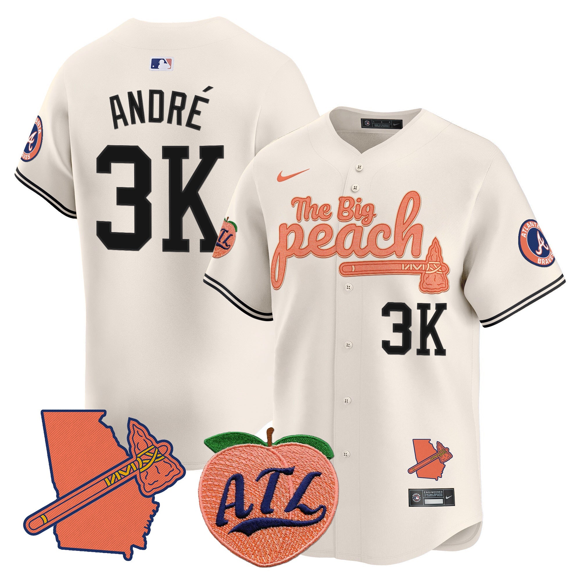 ATL The Big Peach Vapor Premier Limited Jersey V2 - All Stitched