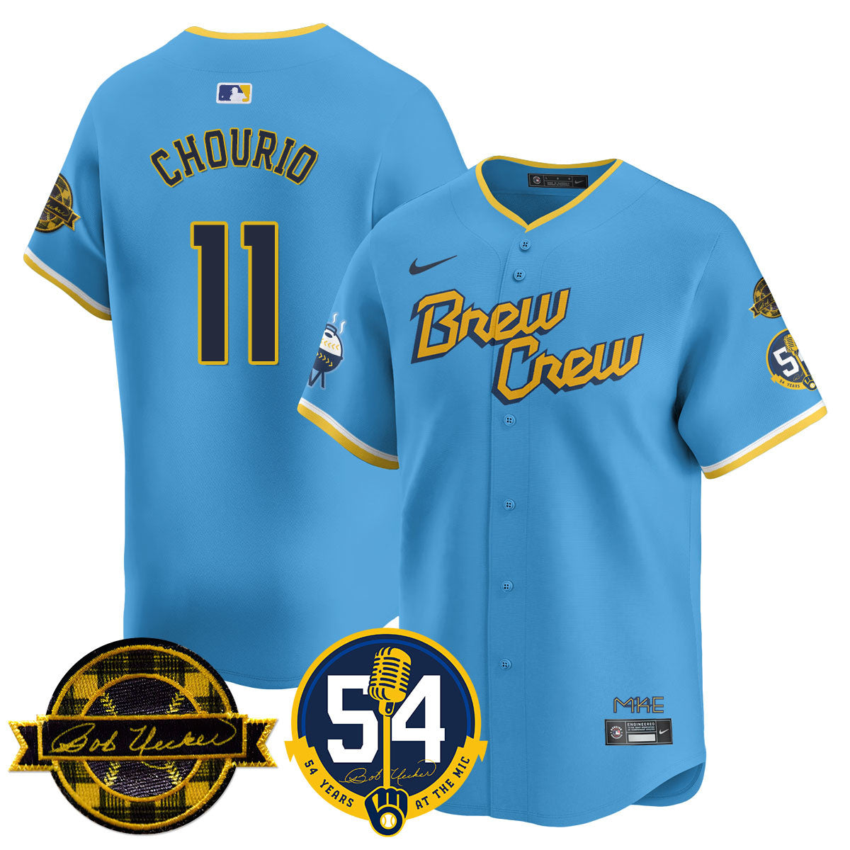 MIL Jersey - Bob Uecker, 54 Seasons for Brewers - All Stitched