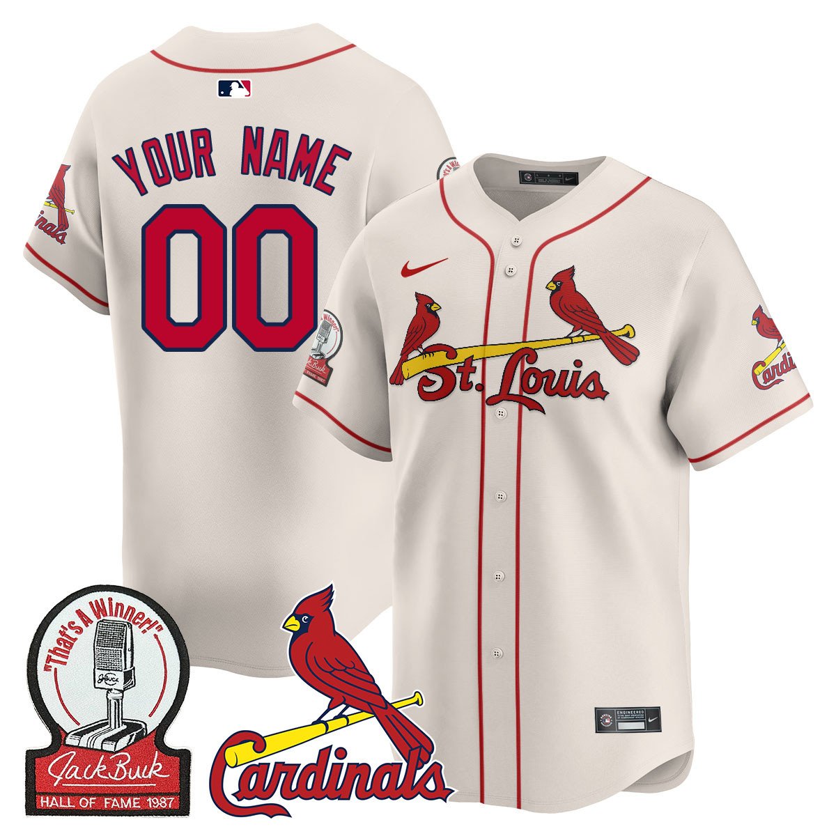 Custom Gender/Name STL Jack Buck Limited Jersey - All Stitched