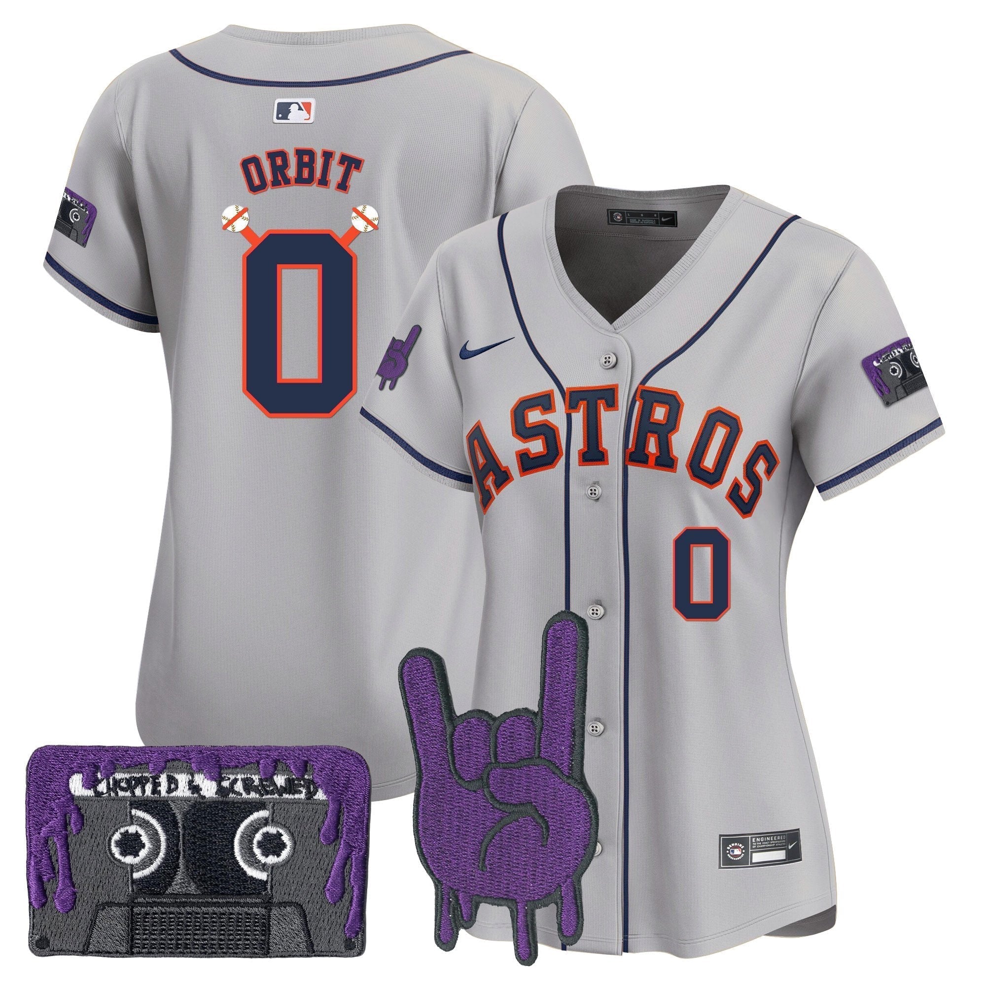 Women's HOU DJ Screw Patch Vapor Premier Limited Jersey - All Stitched