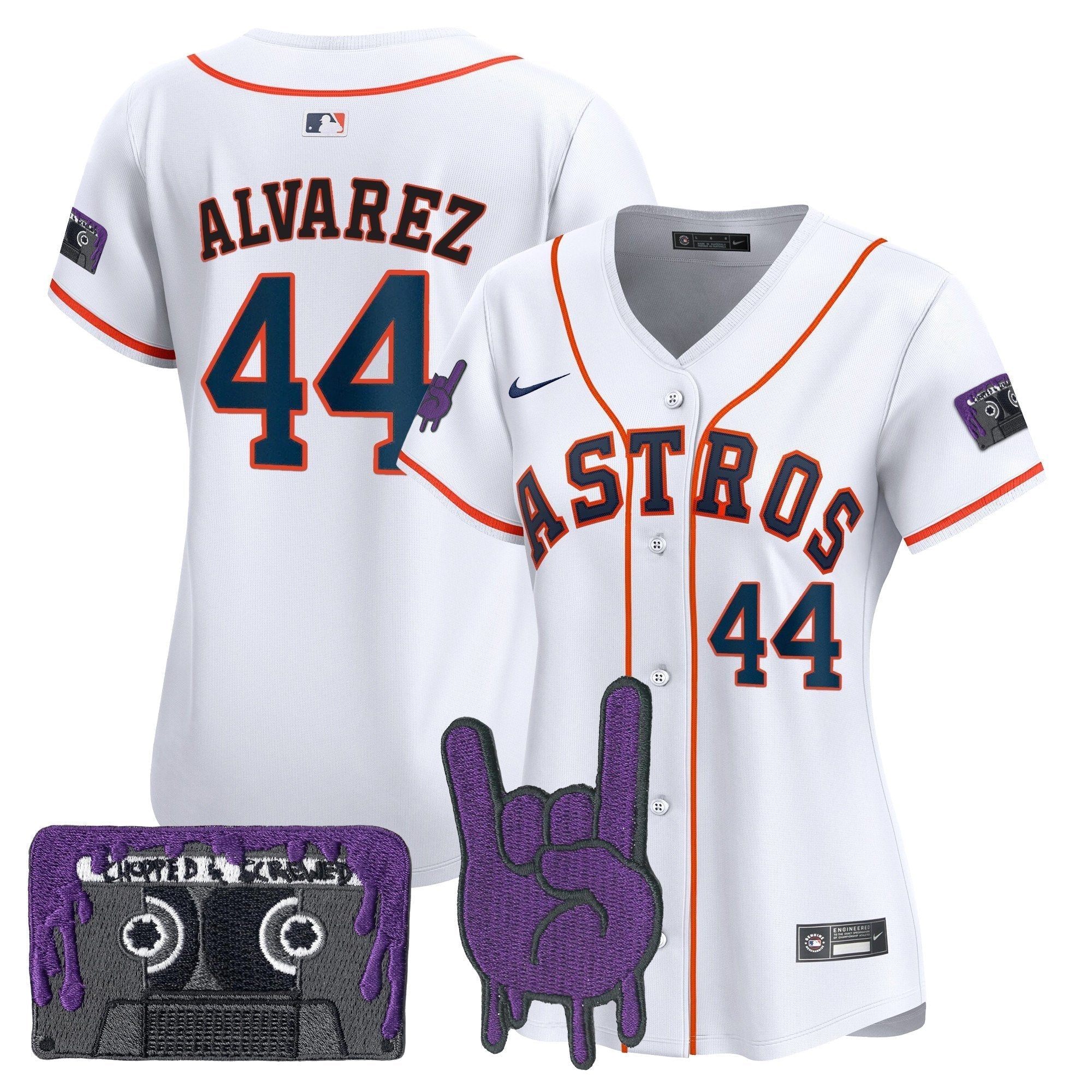 Women's HOU DJ Screw Patch Vapor Premier Limited Jersey - All Stitched