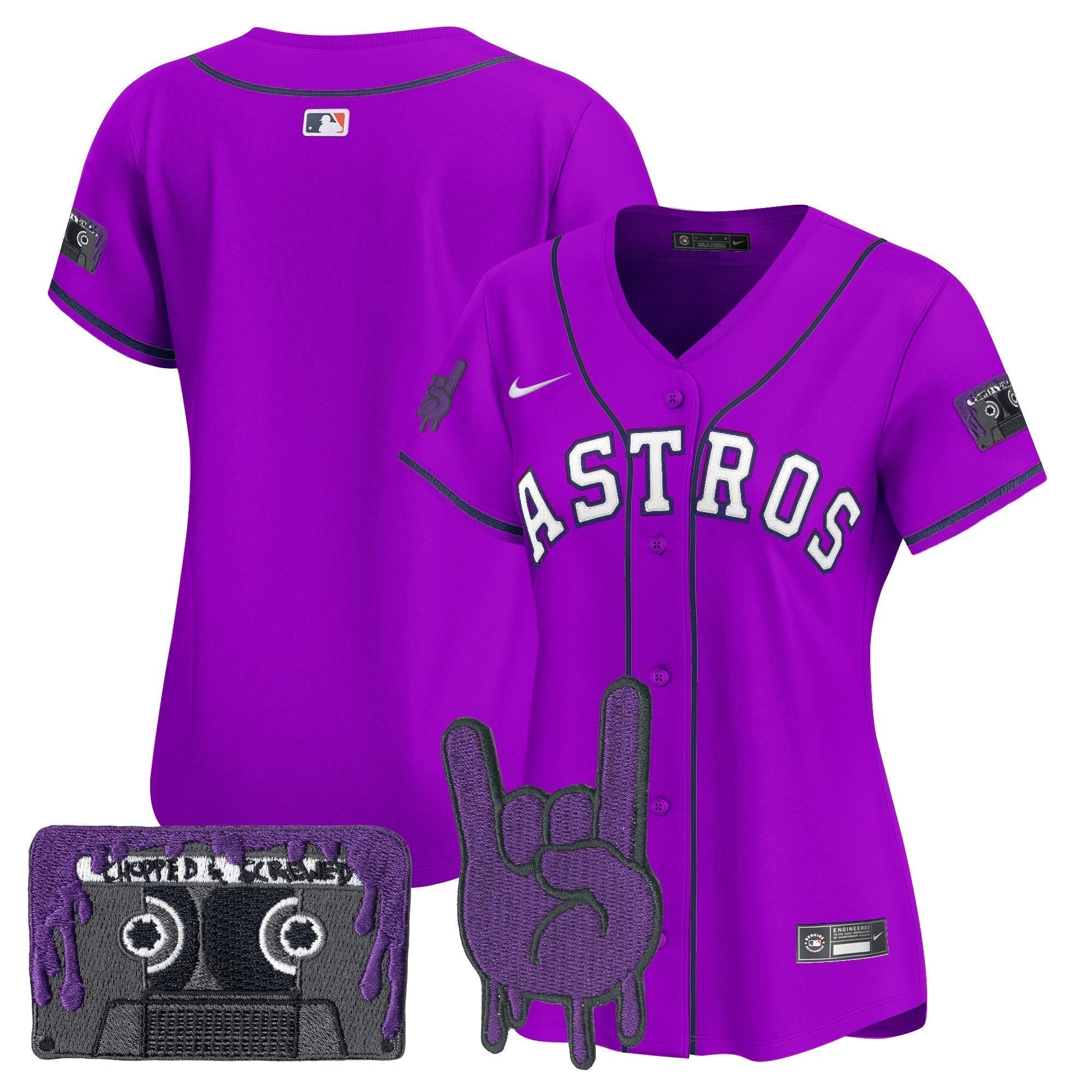 Women's HOU DJ Screw Patch Vapor Premier Limited Jersey - All Stitched