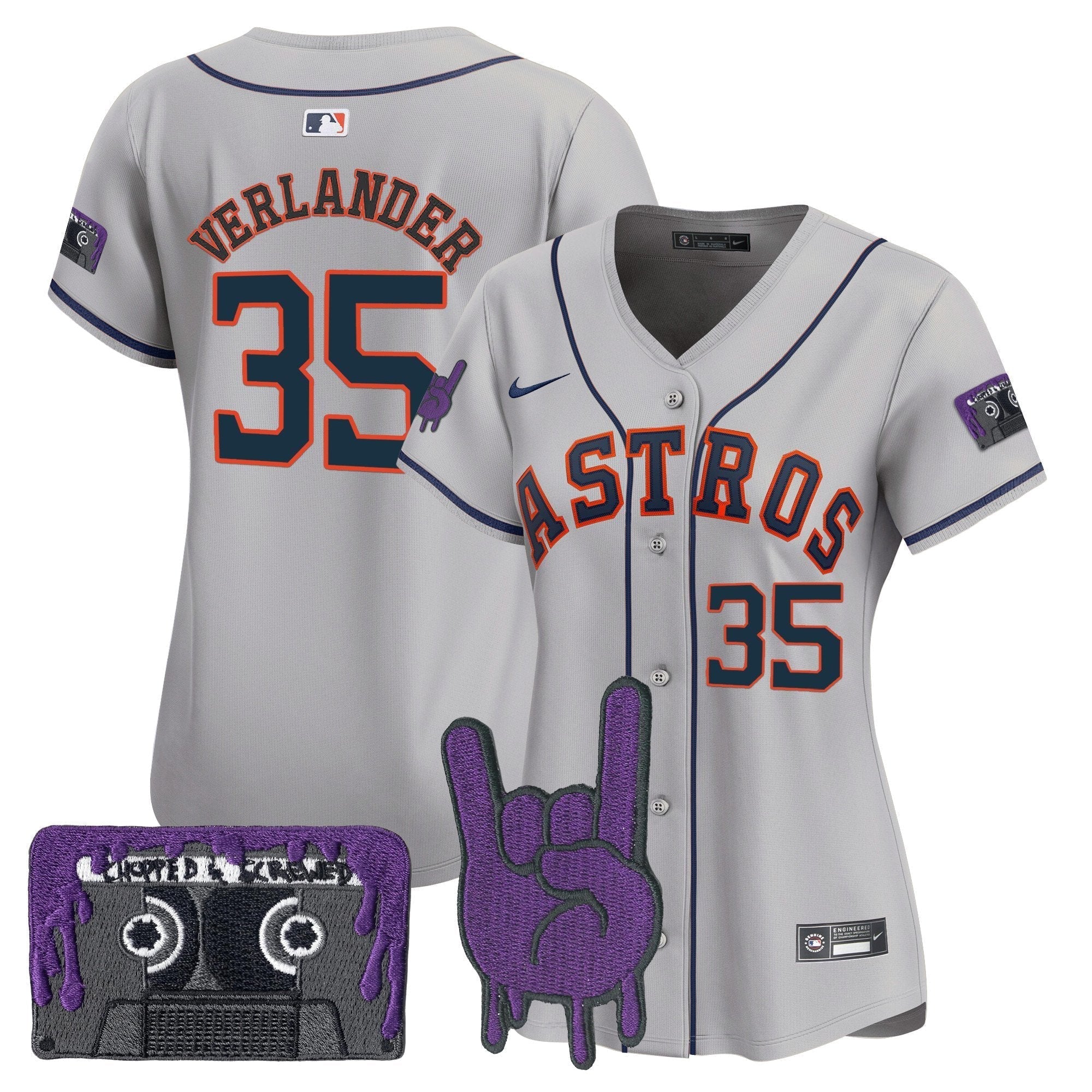 Women's HOU DJ Screw Patch Vapor Premier Limited Jersey - All Stitched