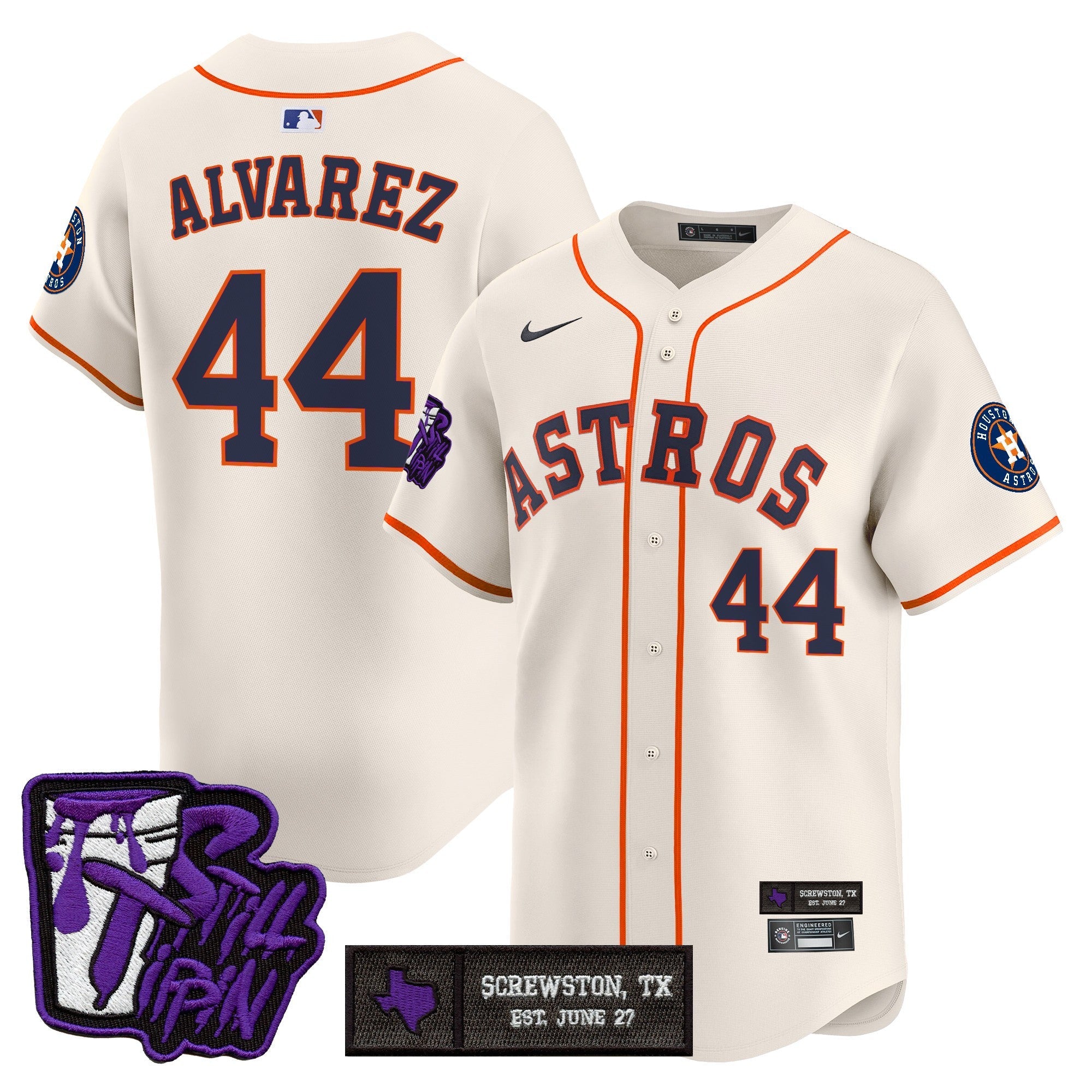 HOU DJ Screw Still Tippin Purple Patch Vapor Premier Limited Jersey - All Stitched
