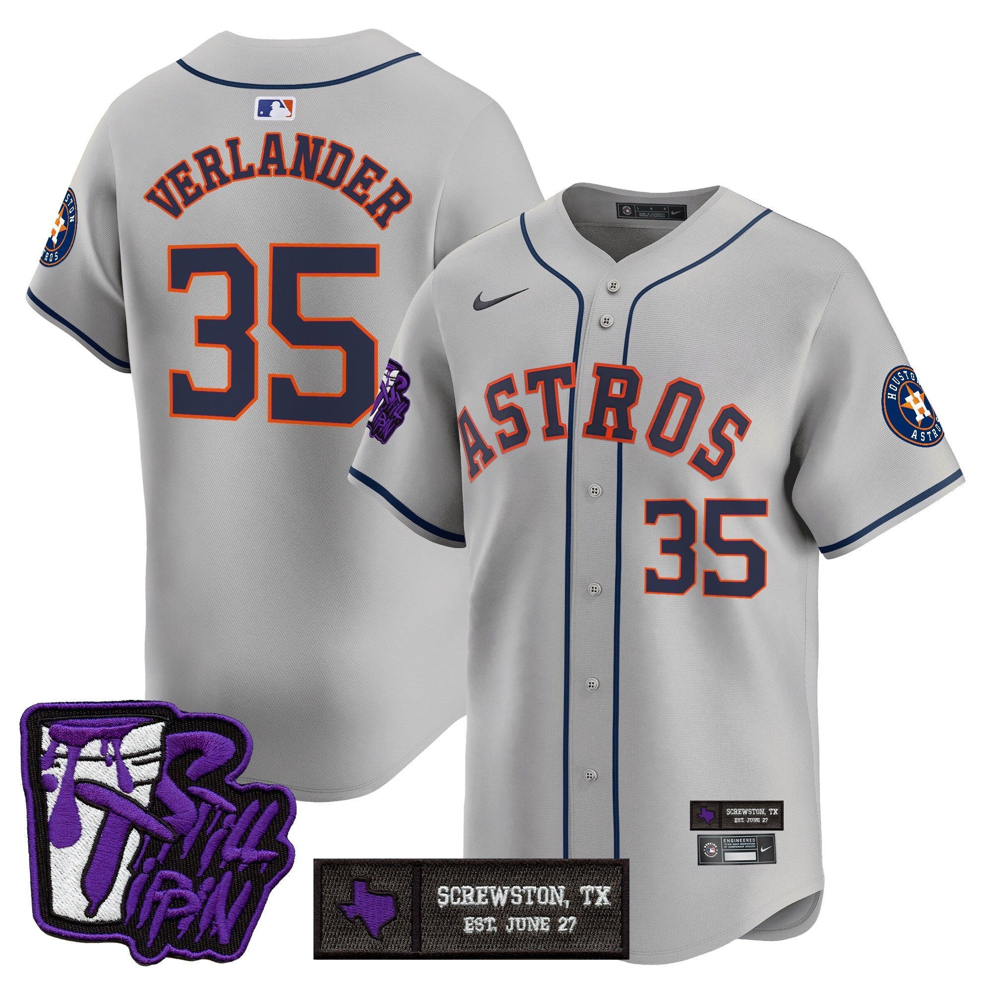 HOU DJ Screw Still Tippin Purple Patch Vapor Premier Limited Jersey - All Stitched