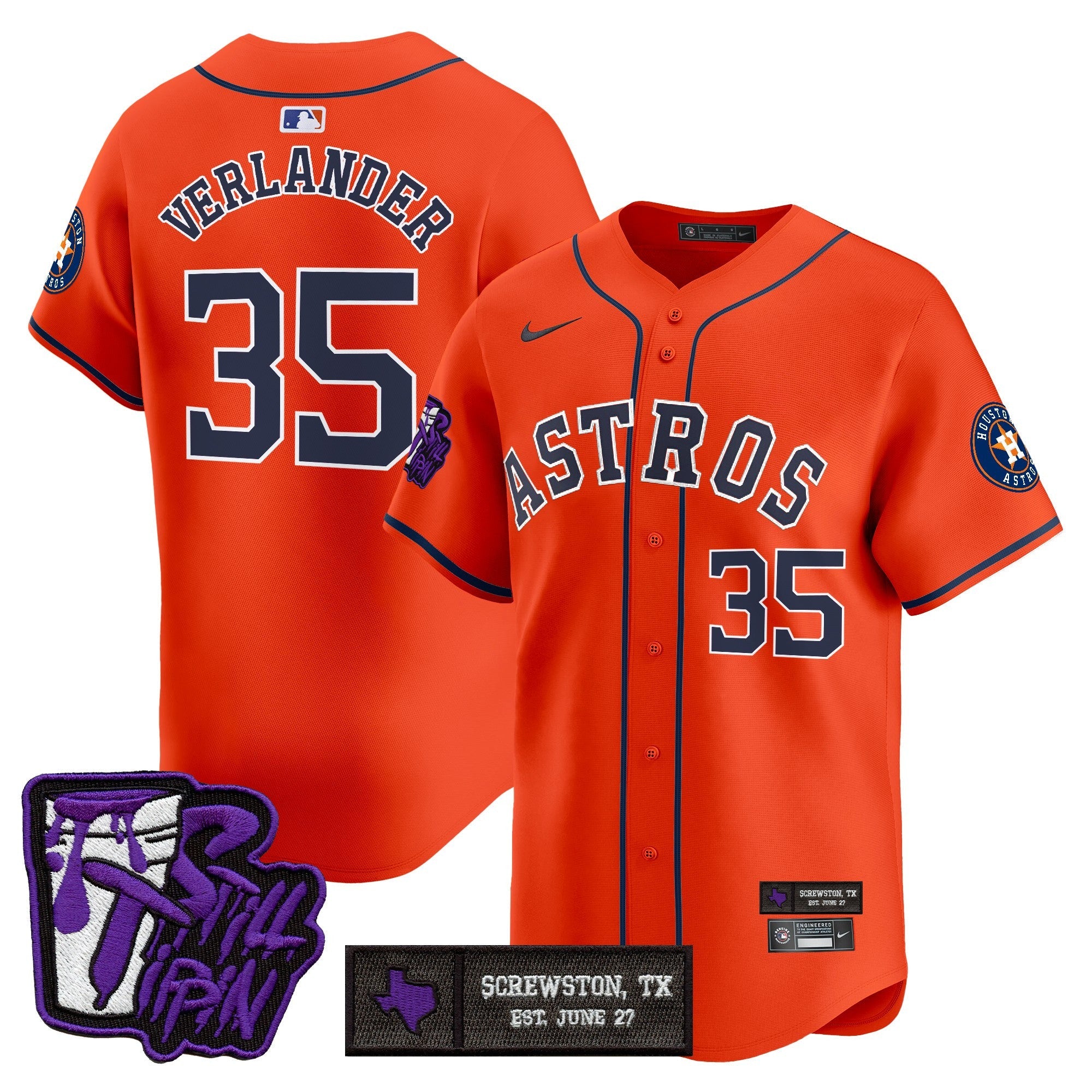 HOU DJ Screw Still Tippin Purple Patch Vapor Premier Limited Jersey - All Stitched