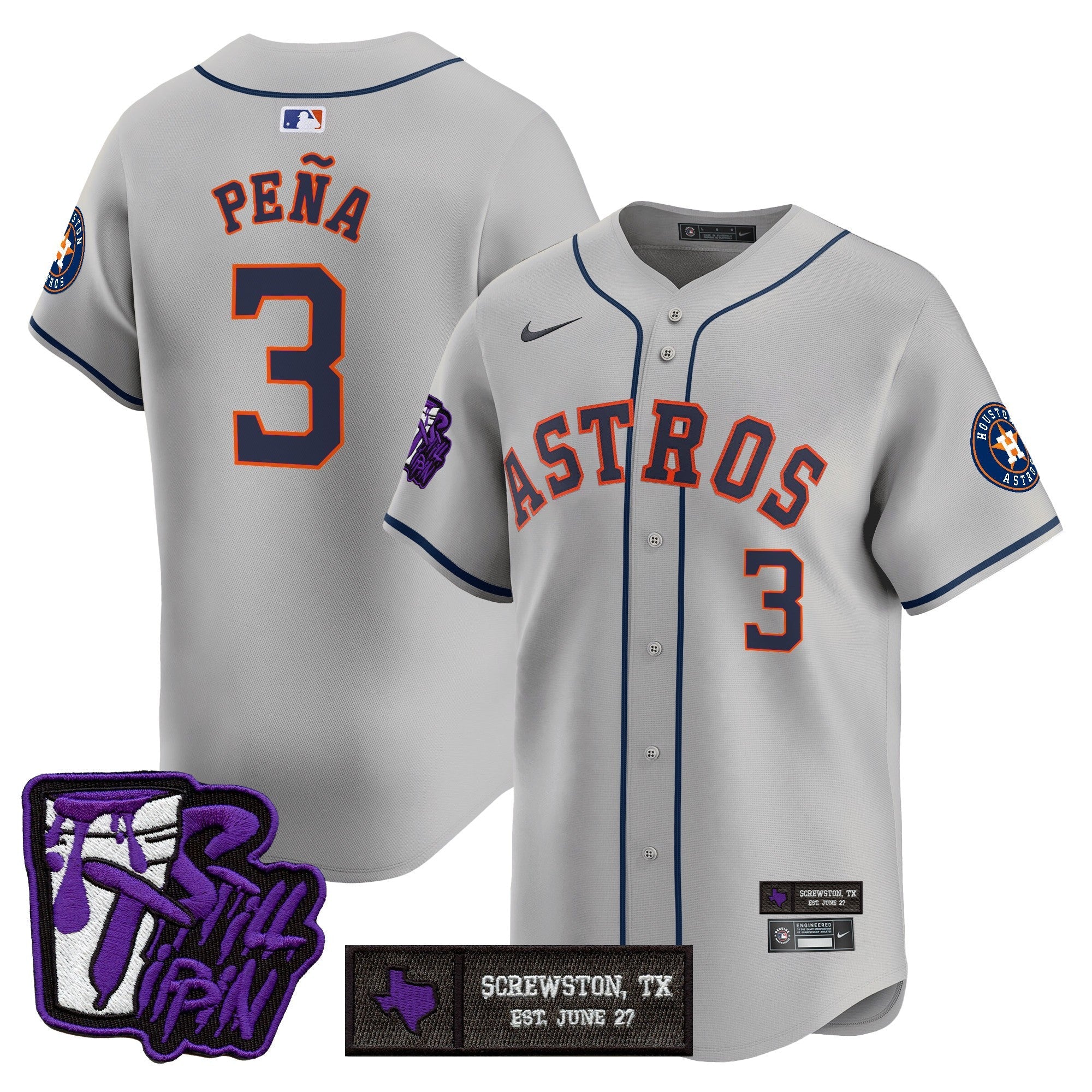 HOU DJ Screw Still Tippin Purple Patch Vapor Premier Limited Jersey - All Stitched