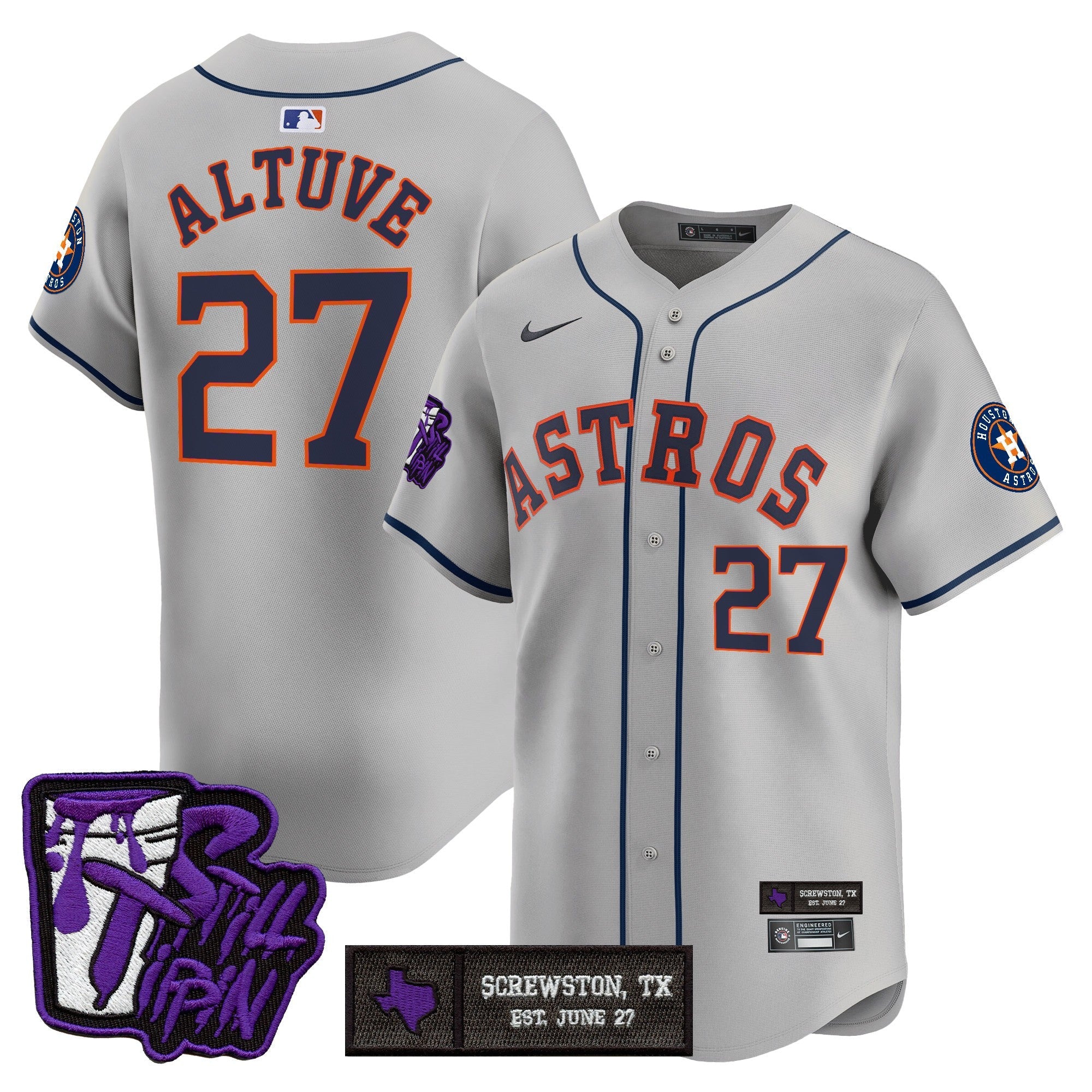 HOU DJ Screw Still Tippin Purple Patch Vapor Premier Limited Jersey - All Stitched
