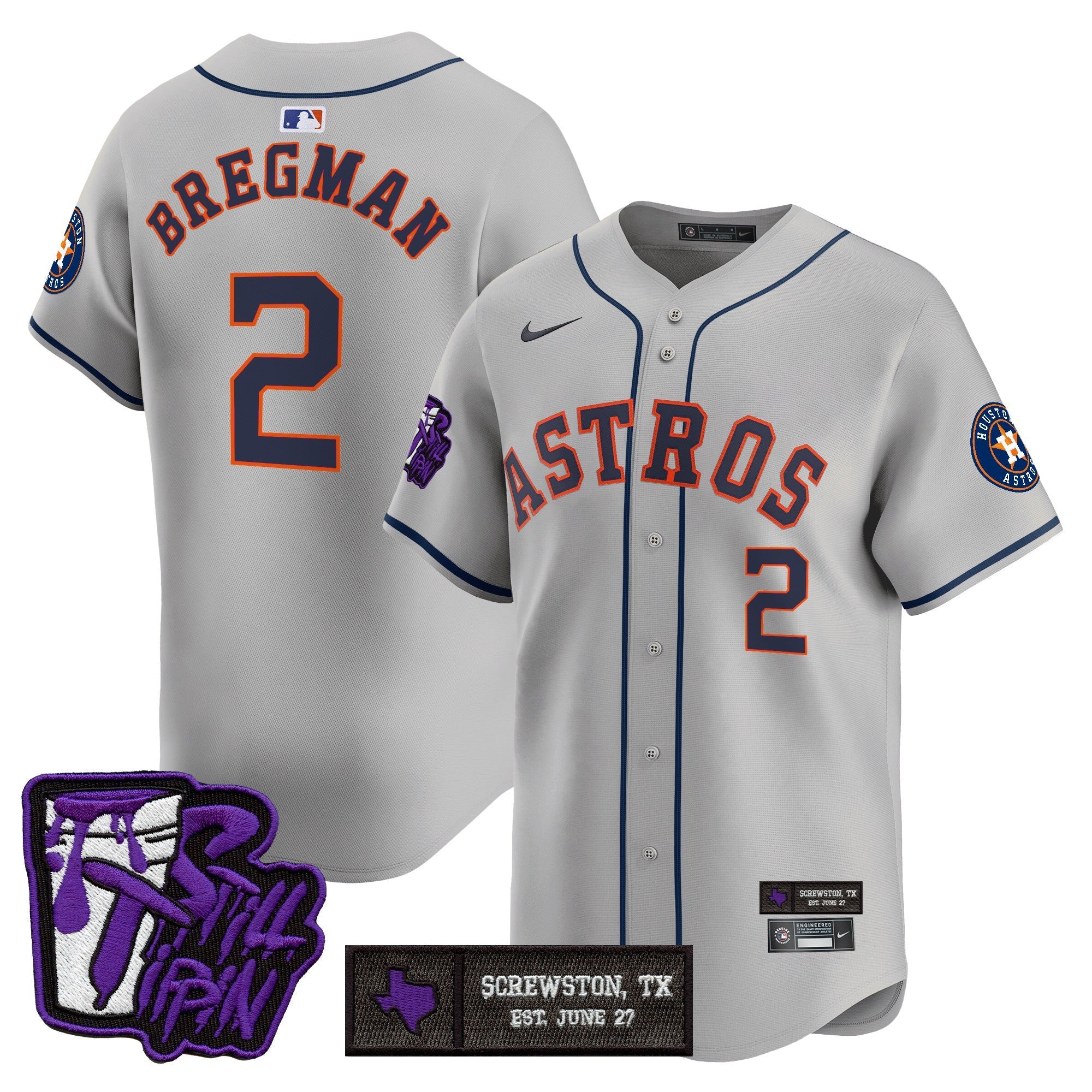 HOU DJ Screw Still Tippin Purple Patch Vapor Premier Limited Jersey - All Stitched