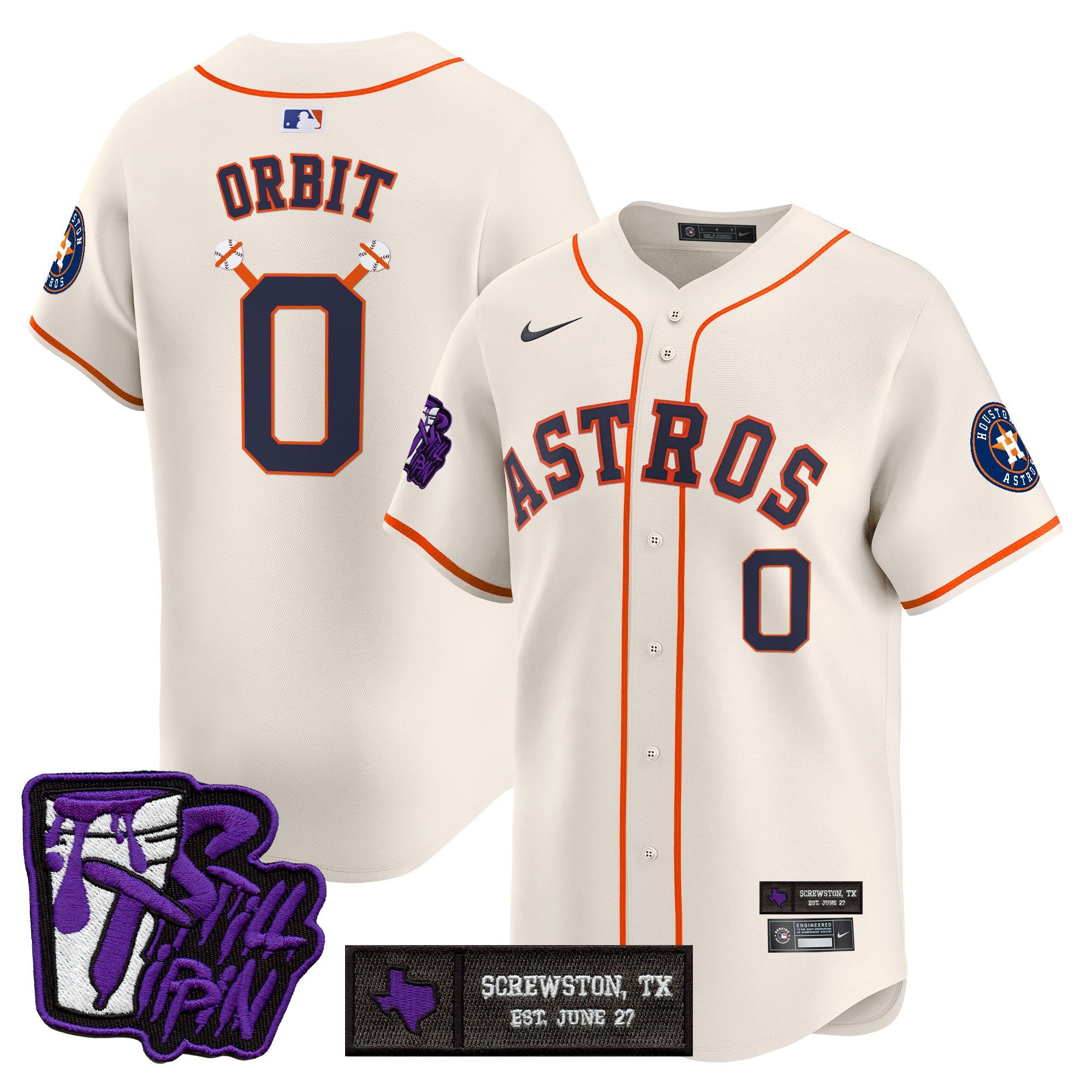 HOU DJ Screw Still Tippin Purple Patch Vapor Premier Limited Jersey - All Stitched