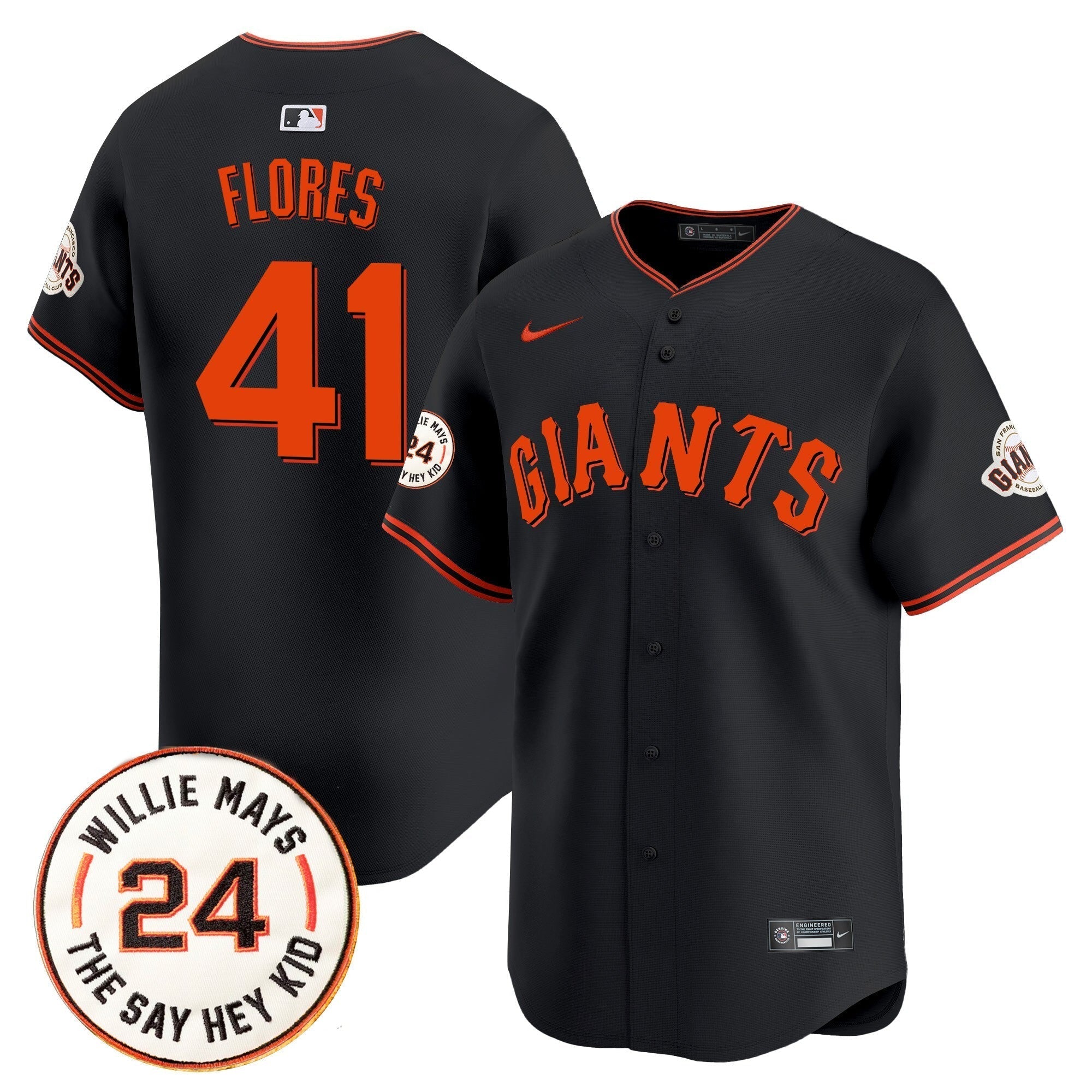 SF 2025 Willie Mays Patch Vapor Premier Limited Jersey - All Stitched