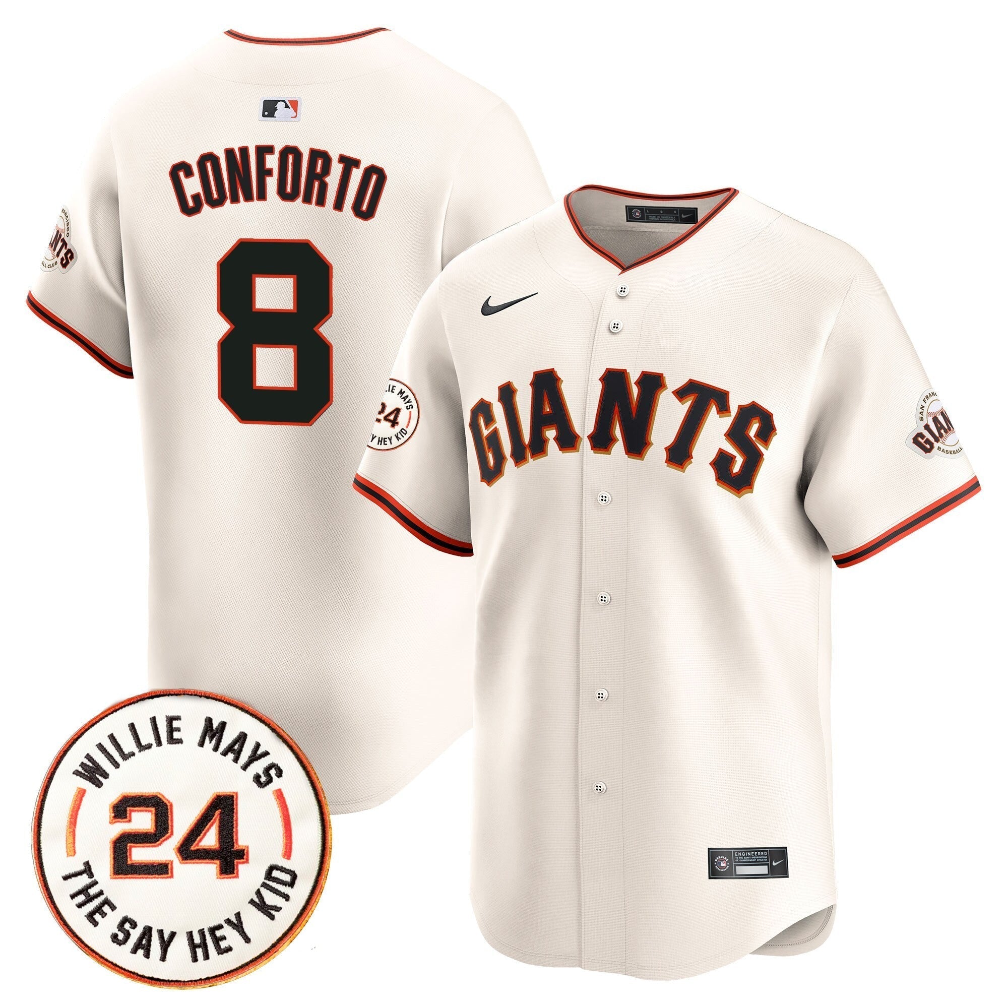 SF 2025 Willie Mays Patch Vapor Premier Limited Jersey - All Stitched