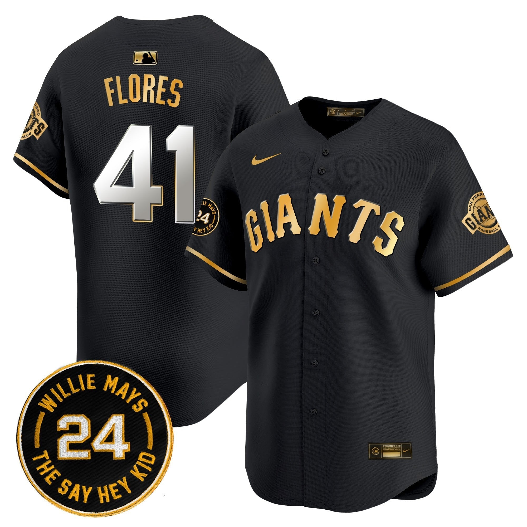 SF 2025 Willie Mays Patch Vapor Premier Limited Jersey - All Stitched