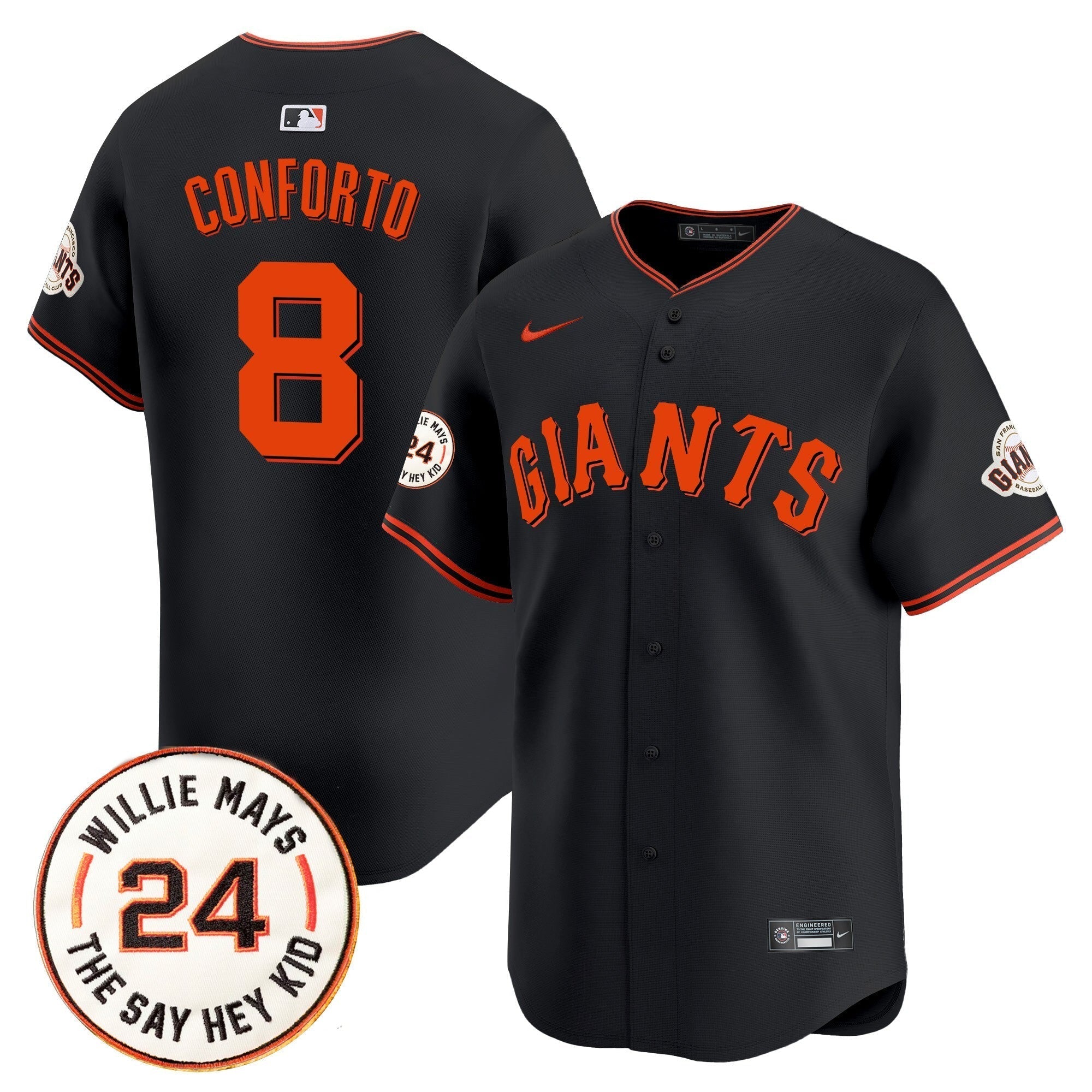 SF 2025 Willie Mays Patch Vapor Premier Limited Jersey - All Stitched