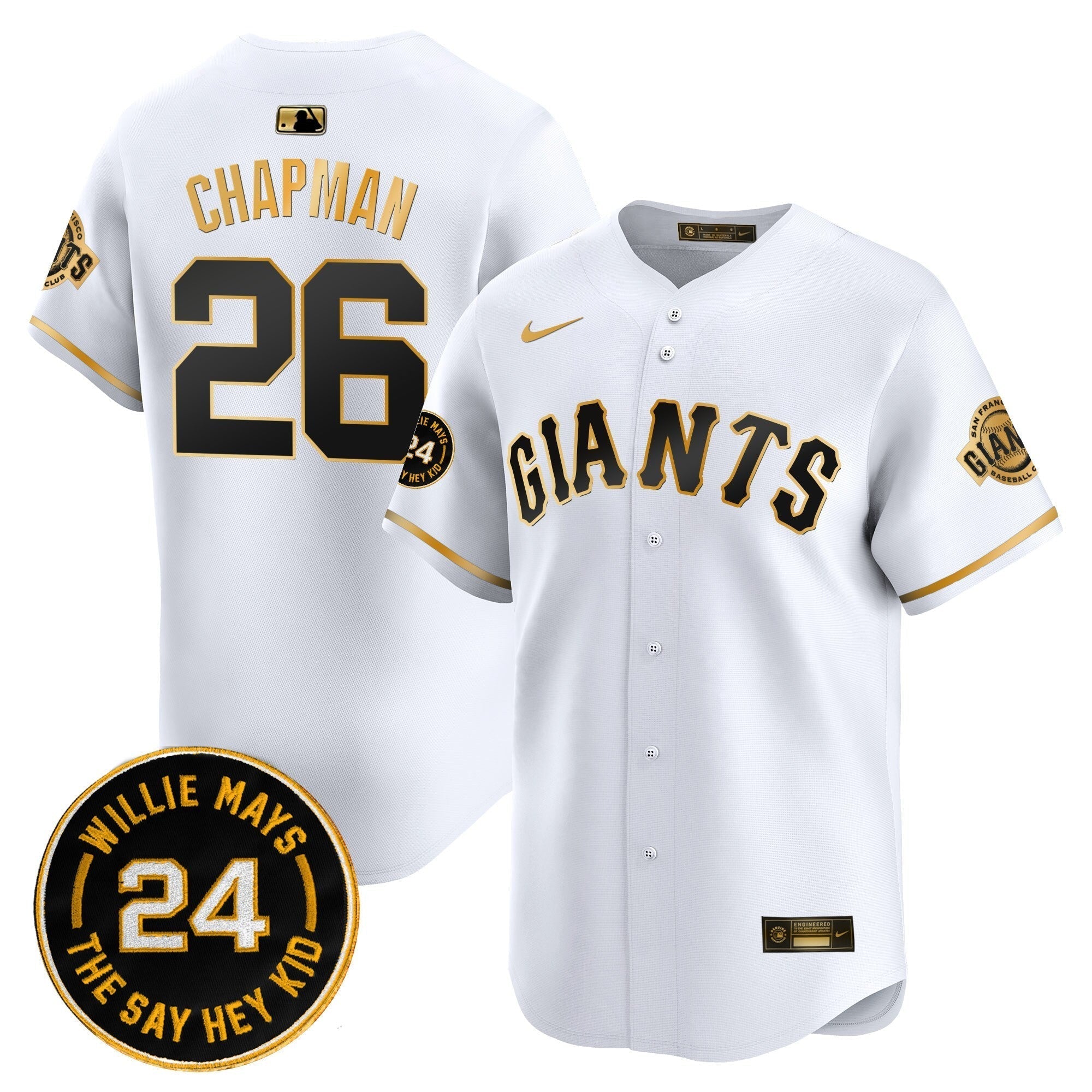 SF 2025 Willie Mays Patch Vapor Premier Limited Jersey - All Stitched