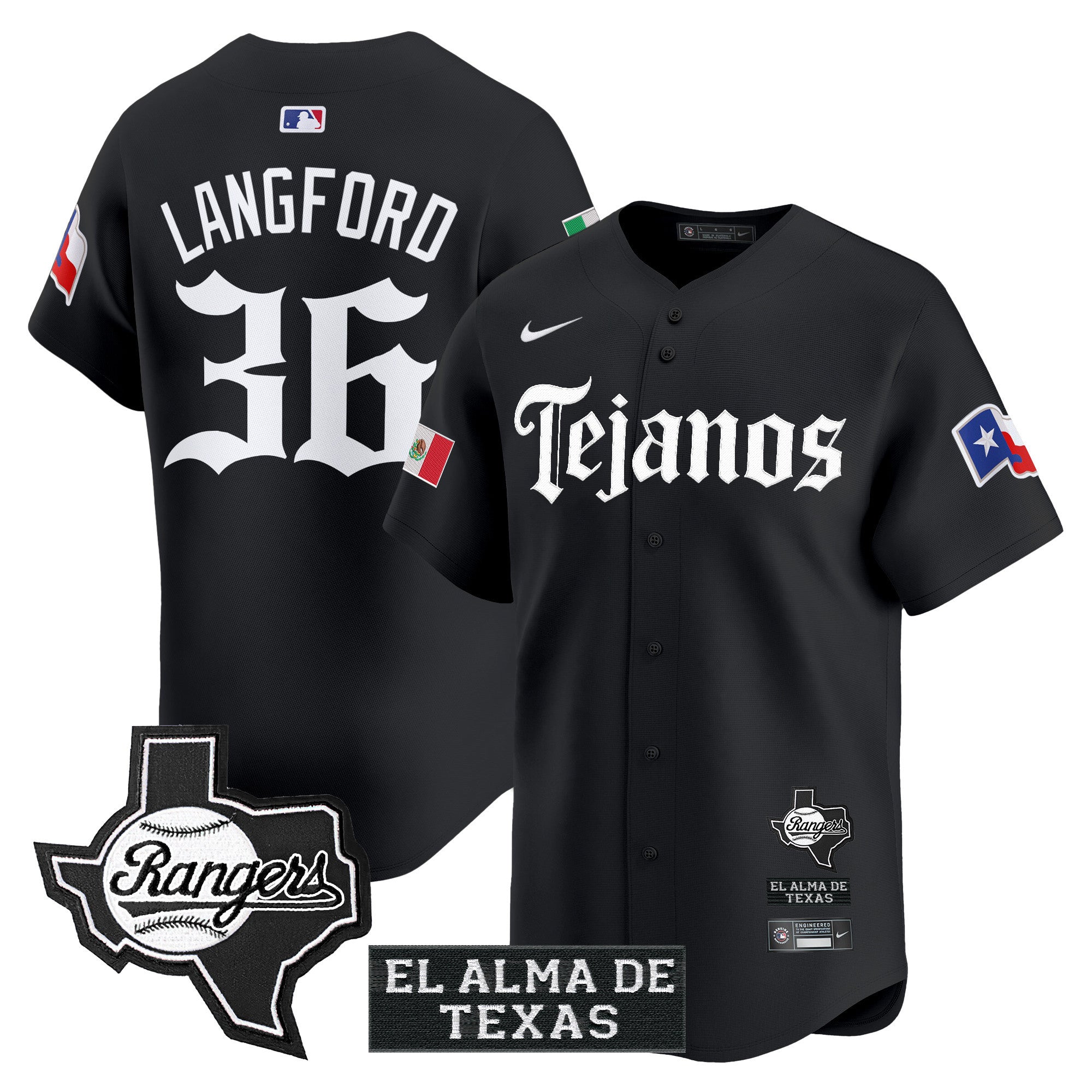TEX Mexico Tejano Barrio Style Vapor Premier Limited Jersey - All Stitched