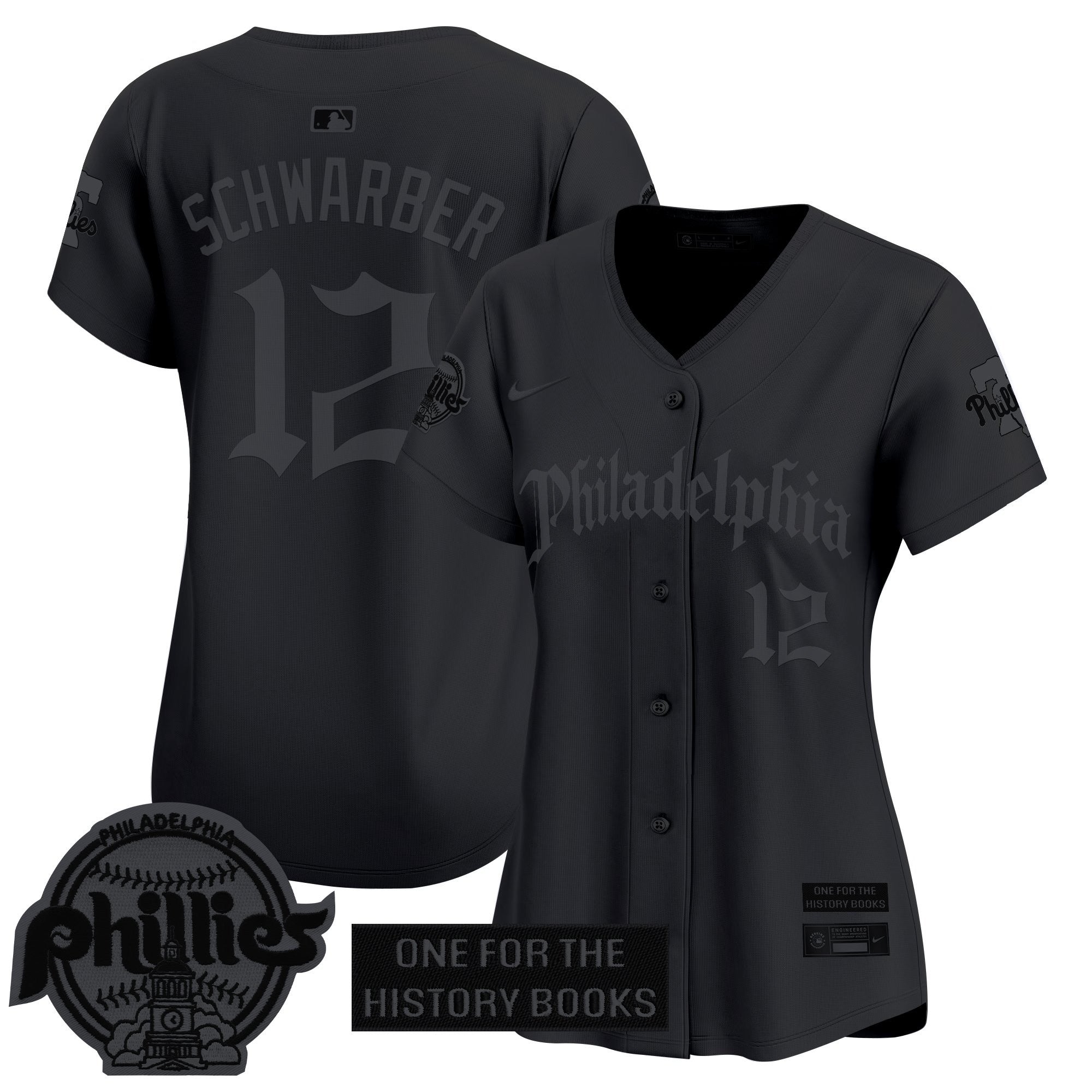 Women's Phillies 'Retro Newspaper Edition' Vapor Premier Limited Jersey - All Stitched