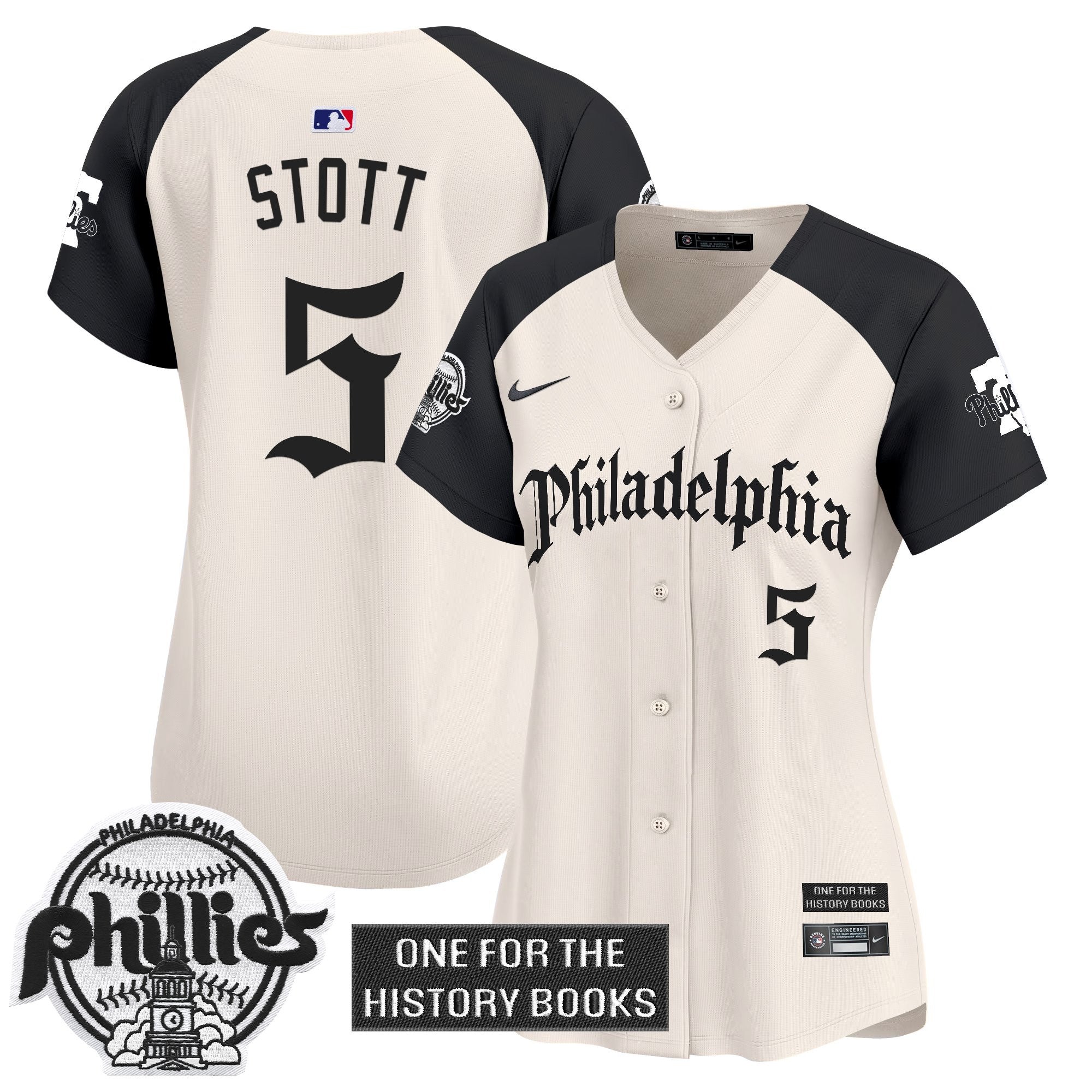 Women's Phillies 'Retro Newspaper Edition' Vapor Premier Limited Jersey - All Stitched