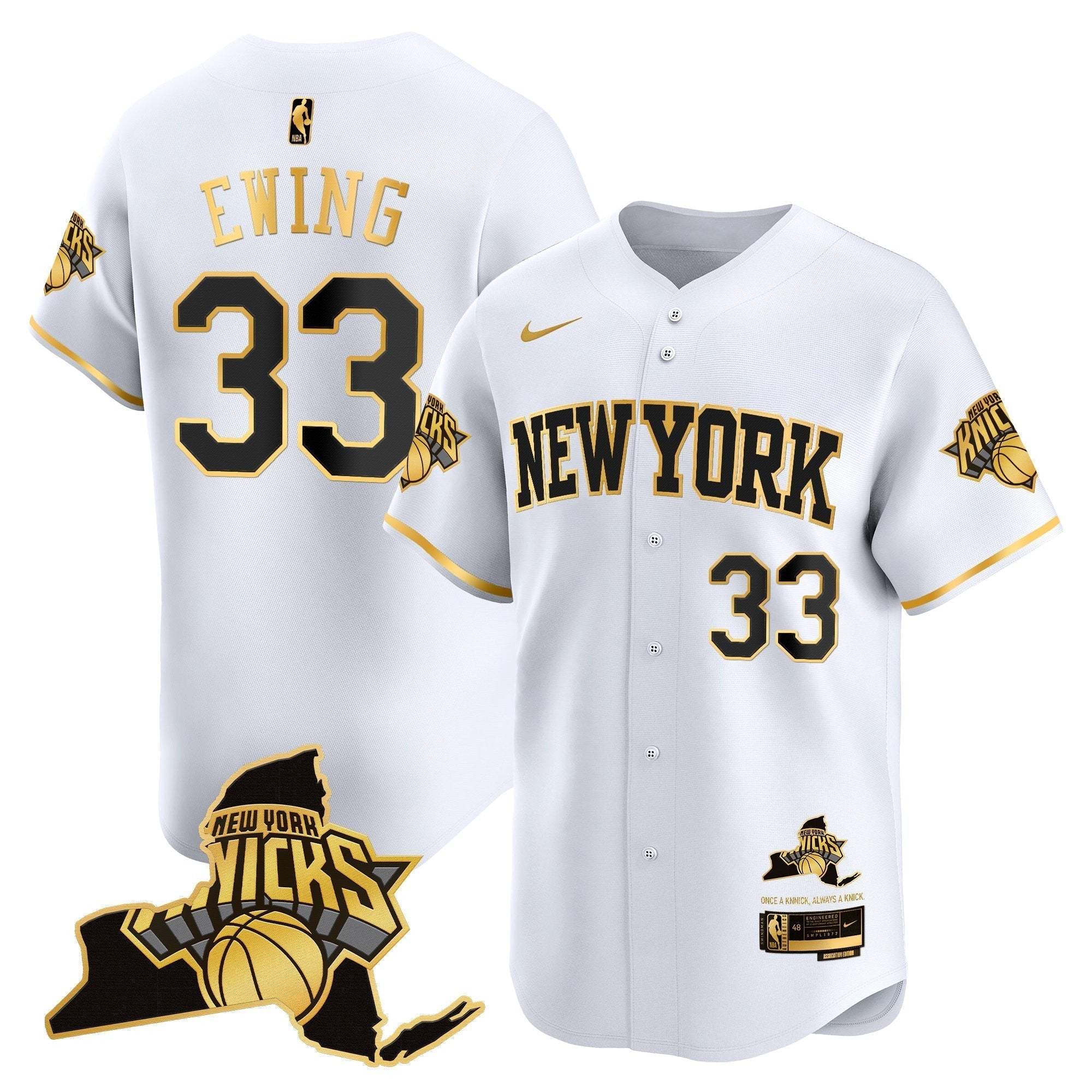 NYK Vapor Baseball Jersey - All Stitched