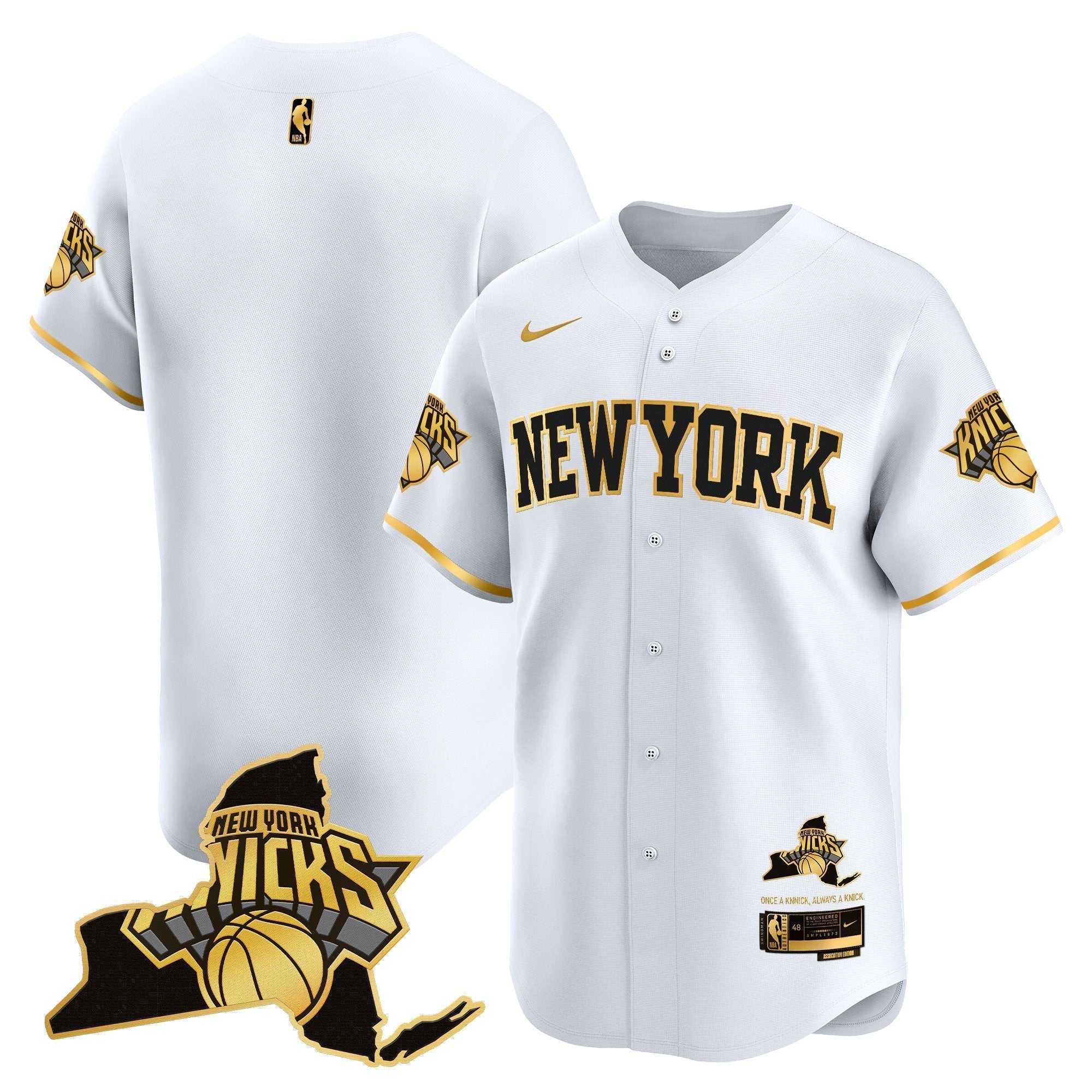 NYK Vapor Baseball Jersey - All Stitched