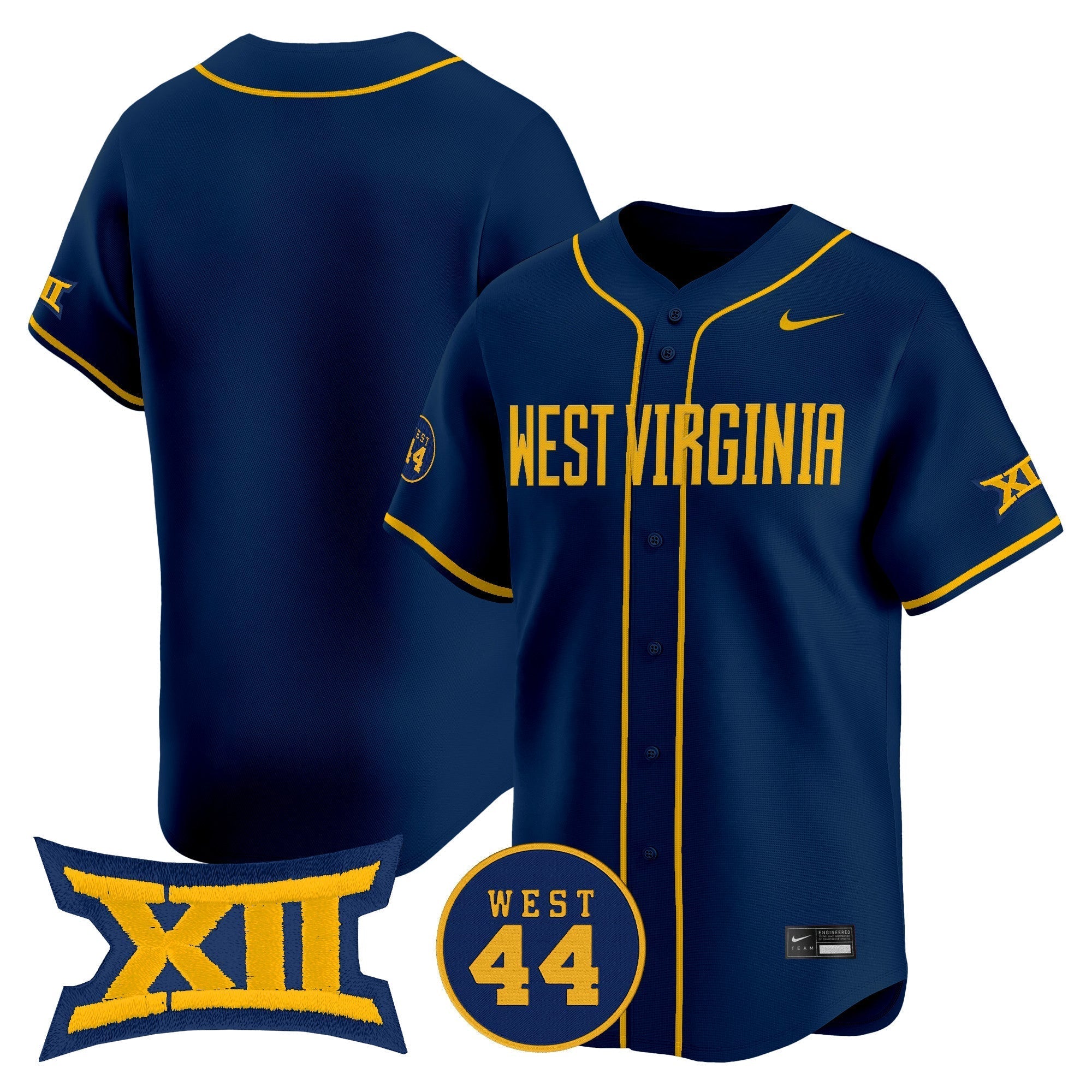 WVU 2025 Vapor Premier Limited Jersey - All Stitched