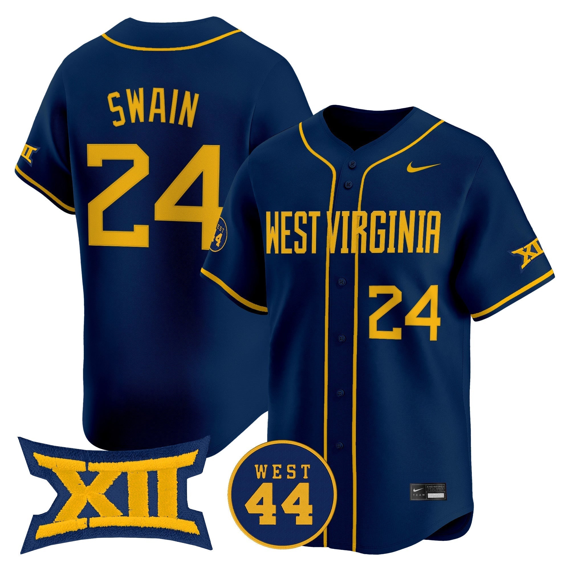 WVU 2025 Vapor Premier Limited Jersey - All Stitched