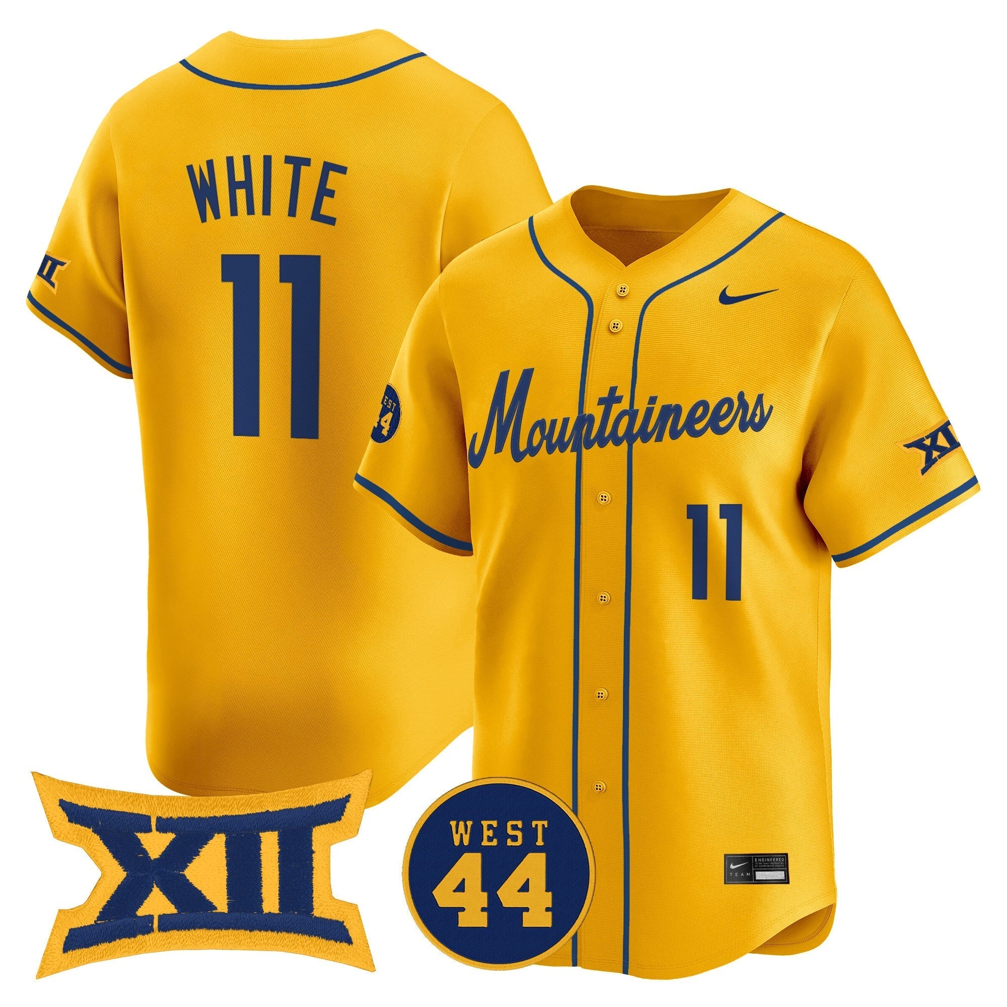 WVU 2025 Vapor Premier Limited Jersey - All Stitched